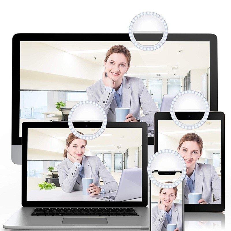 Selfie LED Ring Blitz hell Tragbare praktisch 36 LEDS Selfie Lampe Leucht Makro Füllen Licht HD Handy, Mobiltelefon Objektiv Für iphone