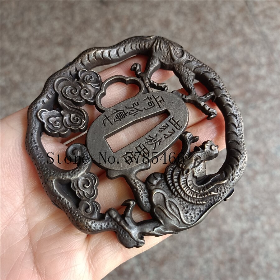 Japanese Brass Guard Dragon Tsuba Accessory For Samurai Katana/Wakizashi/Tanto Sword Fittings