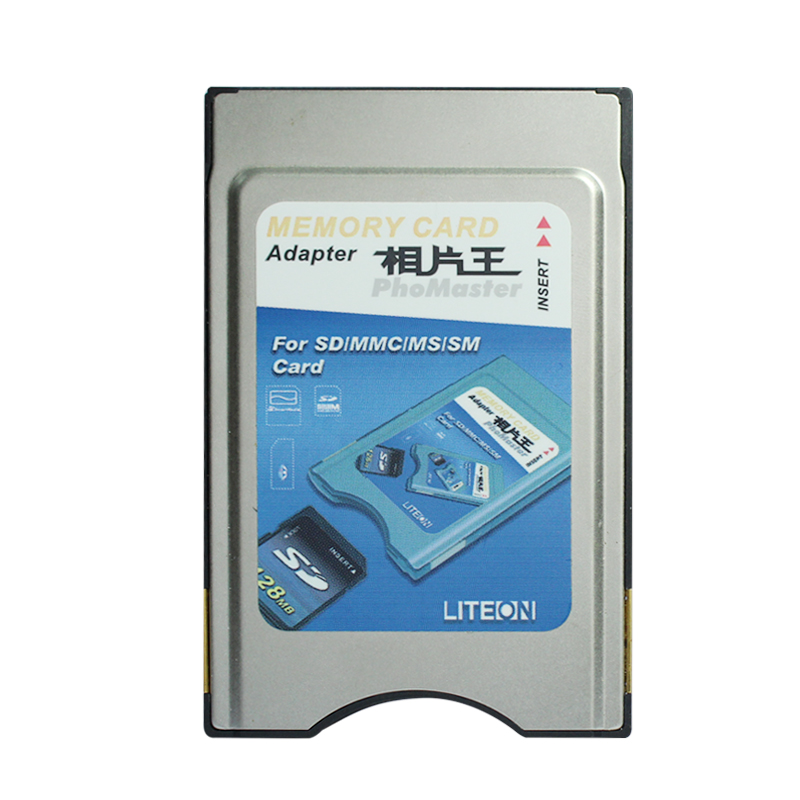 Adaptador de tarjeta de memoria multifunción PCMCIA, 4 en 1, compatible con MMC, SD, SDHC, MS, PRO, SM