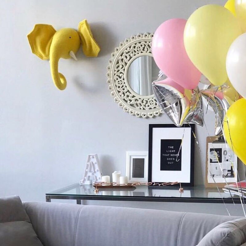 Zèbre/éléphant/girafe 3D Animal tête montage mural enfants jouets en peluche enfants chambre mur décoration de la maison accessoires d'anniversaire