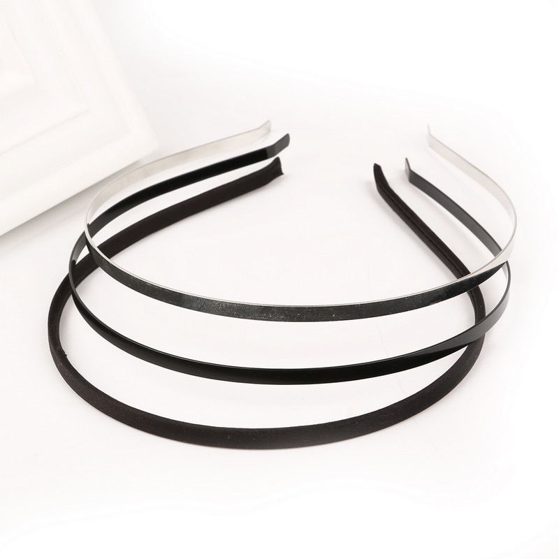 Mode 5 Stks/partij Iron Metalen Black Rhodium Kleur Haarband Vrouwen Meisje Nuttig Hoofdband Haar Accessoires