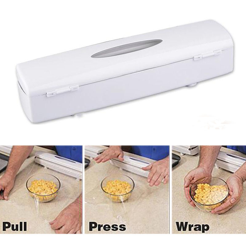 Foil Cling Film Cutter Plastic Wrap Dispenser With Cutter Plastic Cling Wrap Dispenser Kitchen Food Accessories