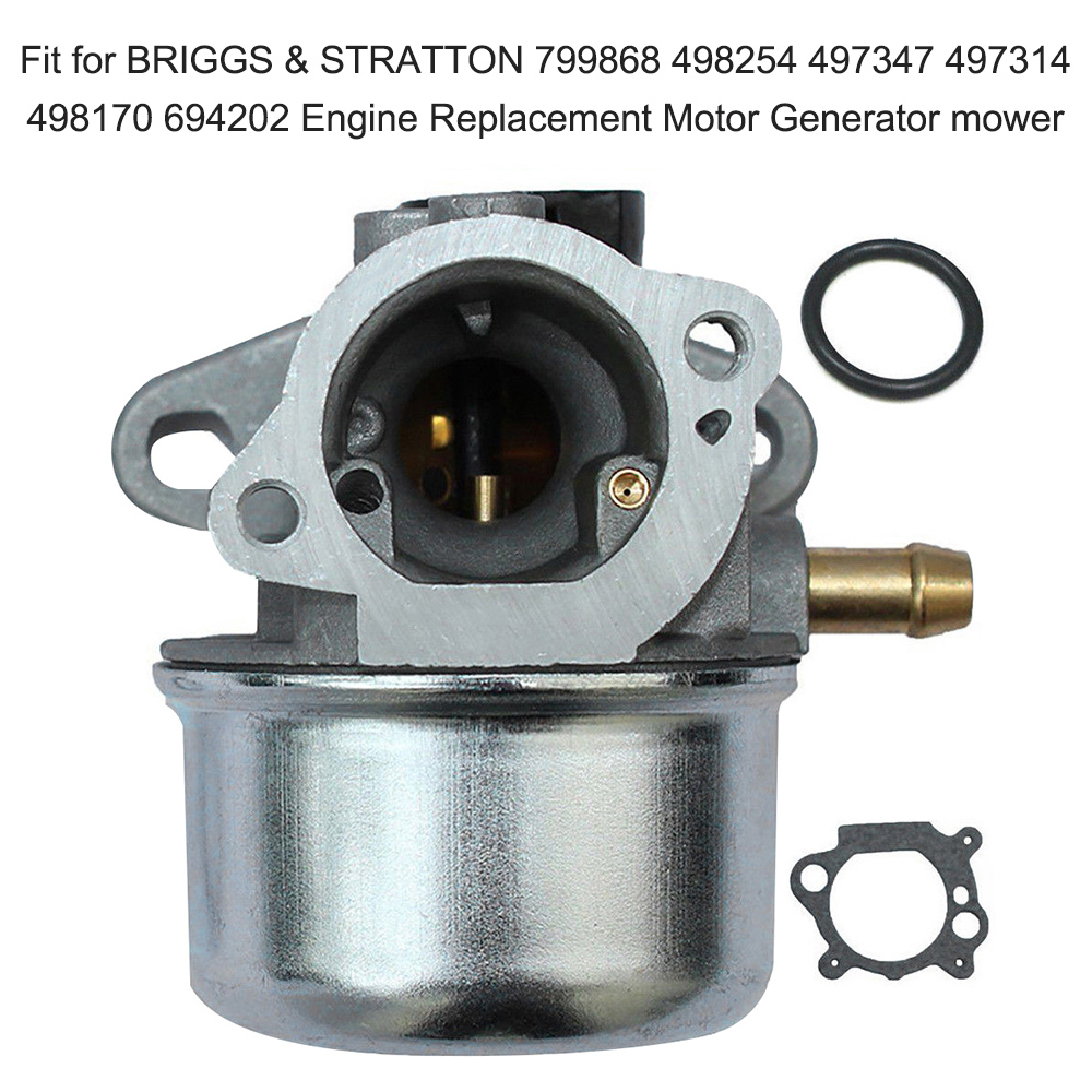 Gaźnik z uszczelką pasuje do BRIGGS & STRATTON 799868 498254 497347 497314 498170 694202 Kosiarka z generatorem z wymianą silnika