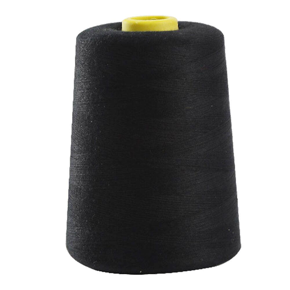 Textile Home Huge Spools Quilting DIY 8000 Yard Heavy Duty All Purpose Sewing Thread Cones Serger Industrial Polyester Machine: Black