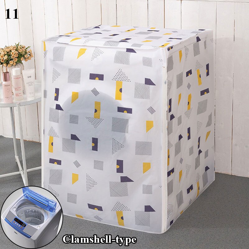 Housse de Protection pour Machine à laver, imprimé géométrique, Protection contre la poussière, étui étanche pour Machine à laver/chargement frontal: 11