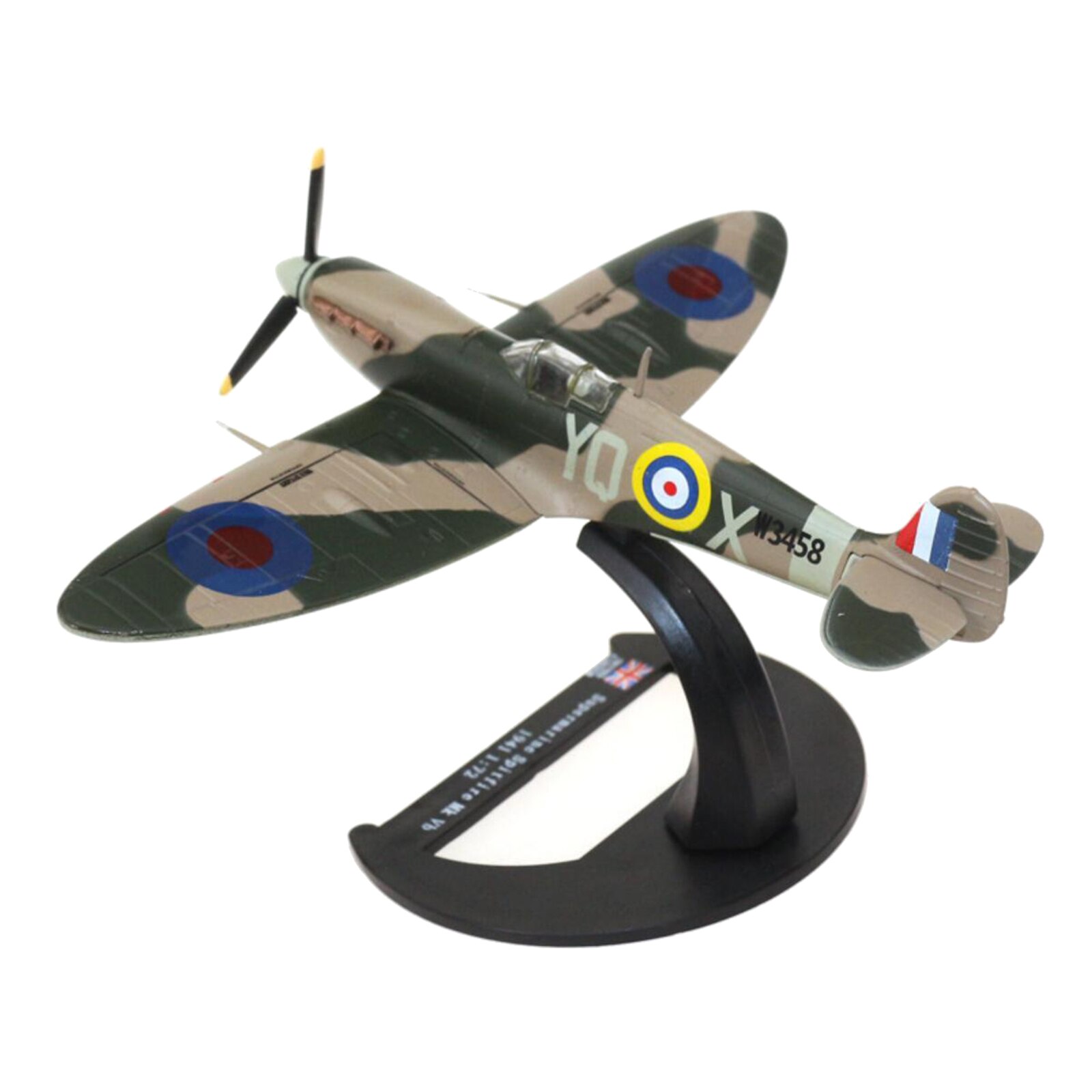 1:72 Plane Supermarine Spitfire Mk Vb Aircraft Bomber Airplane &amp; Stand