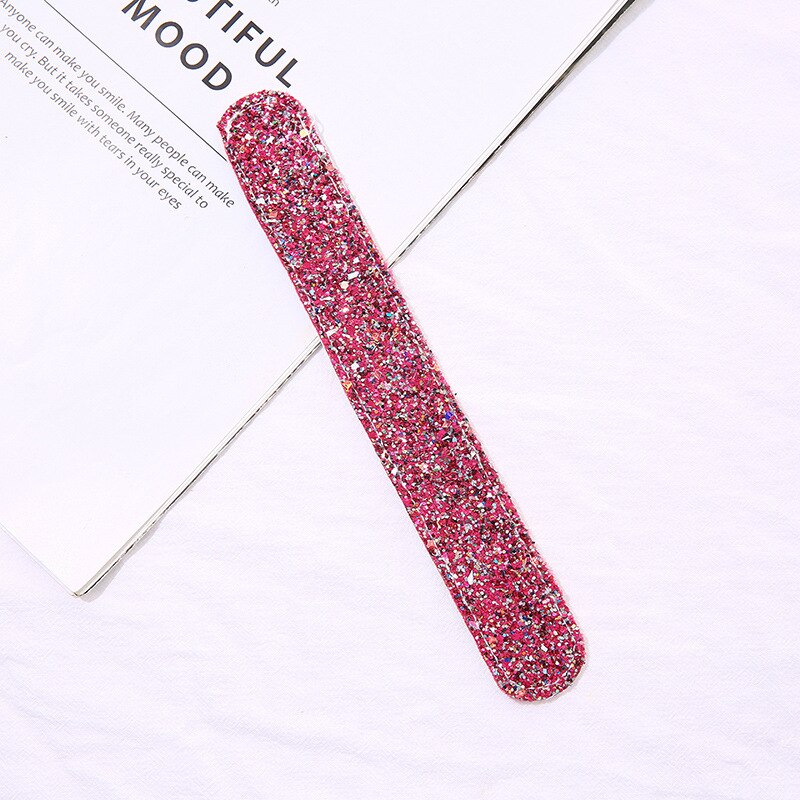 4 Stks/set Pailletten De Mermaid Armbanden Glitter Slap Armbanden Voor Meisjes Suède Backing Sparkly Snap Armband Set: 6