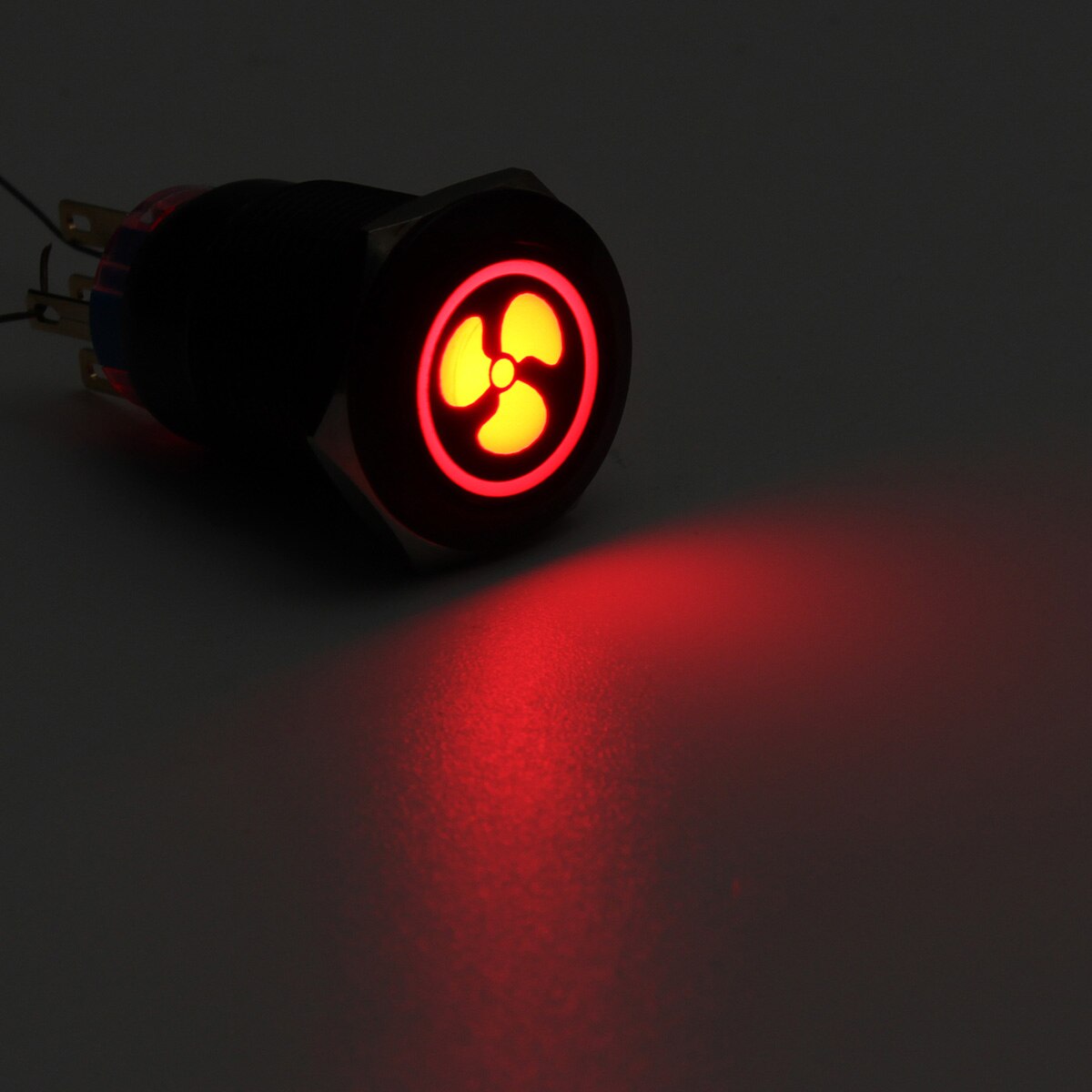 19mm LED drücken Taste Schalter Lüfter momentan Selbst-sperren Schalter Für Auto Stiefel Armaturenbrett Tafel: verrotten