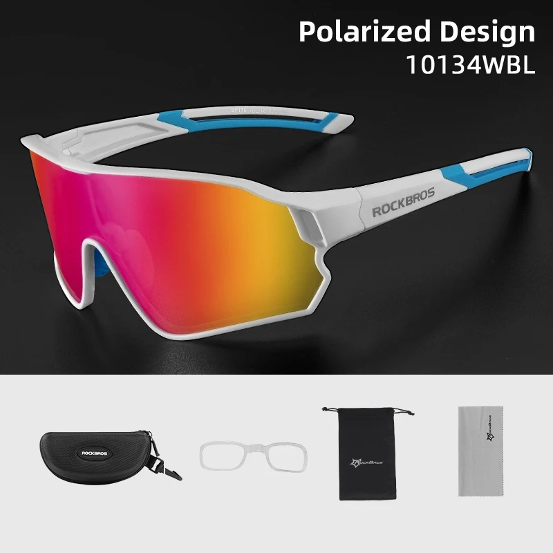 ROCKBROS-gafas de sol polarizadas con protección UV400 para ciclismo, lentes deportivas para bicicleta, senderismo, Camping, Golf: Verde