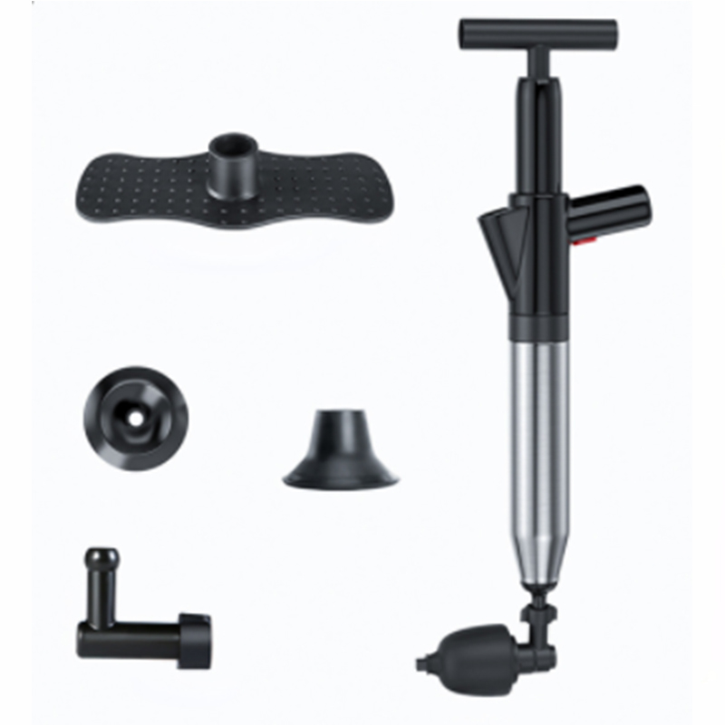 Sewer Dredge Clogged Remover Pipe Toilet Plungers Drain Blaster High Pressure Cleaner Manual Air Drain Pneumatic Dredge Tools: style 2 Black