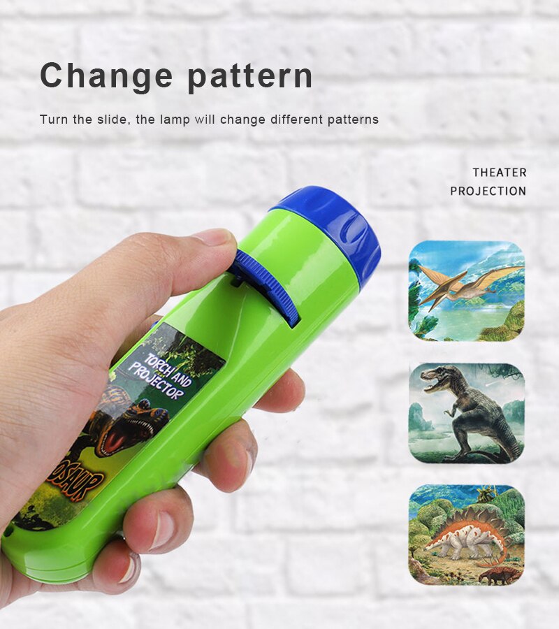 Projectie Zaklamp Dinosaurus Speelgoed Kinderen Projector Licht Leuke Cartoon Speelgoed Night Foto Licht Bedtime Leren Leuk Speelgoed