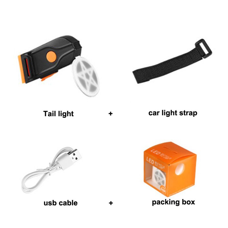 Bicycle Light USB Charge Multi Lighting Modes Led Bike Light Flash Tail Rear Bicycle Lights for Mountains Bike Seatpost