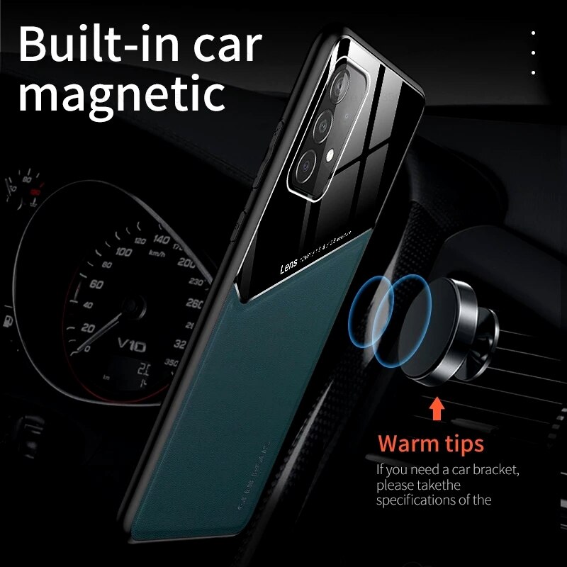 Funda de cuero con soporte magnético para samsung galaxy a72 5g sm-a726b/ds 6,7 ", carcasa de silicona a prueba de golpes
