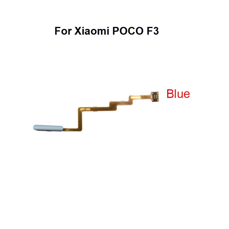 Original For Xiaomi Poco F3 Fingerprint Sensor Touch ID Scanner Ribbon Connector Home Button Menu Flex Cable: Blue