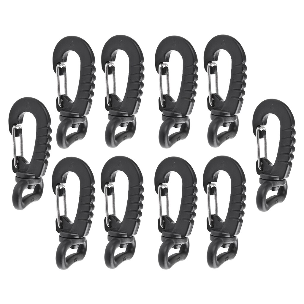10Pcs Plastic Lobster Clasp Strap Swivel Rotary Buckle Hook For Backpack Bag Outdoor Camping Hiking Tools
