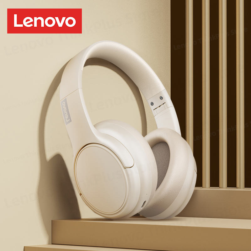 Oryginalny bezprzewodowy zestaw słuchawkowy Bluetooth Lenovo 5.3 TH20 Gaming Dual Mode Składane słuchawki sportowe HIFI Sound Music Earphone 2023 Nowość: WHITE
