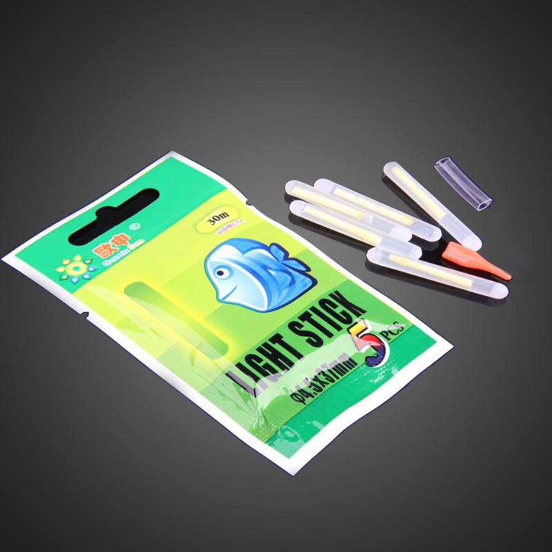15 stk /50 stk natfiskeri selvlysende flyder fluorescerende lys sticks glød stick fisk tilbehør fiskegrej værktøj 4.5 x 37/3 x 25mm: 50 stk 37mm