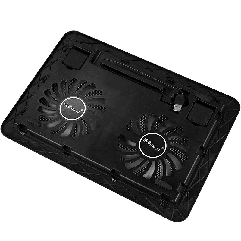 Na Ju Gaming Laptop Cooler Verstelbare Speed 2 Usb Poorten En 2 Cooling Fan Laptop Cooling Pad Notebook Stand Voor 12-17 Inch