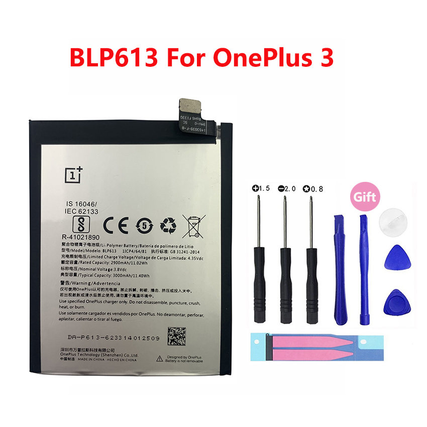 Original Battery For OnePlus 7 6T 6 5 5T 3 3T 2 1 1+ BLP571 BLP597 BLP613 BLP633 BLP637 BLP657 BLP685 Cell Phone Batteries