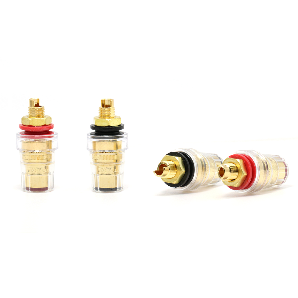 2pcs CMC-858-S-CU-G High End Binding posts,banana Plug Socket Connector ,Amplifier Speaker Cable Terminal Binding post