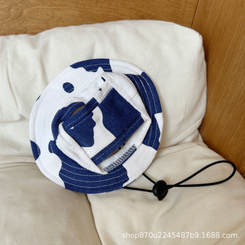 Pet Hat Cat Bucket Hat Dog Sun Hat Pet Accessories Suitable for Small and Medium Dogs and Cats: S / Red