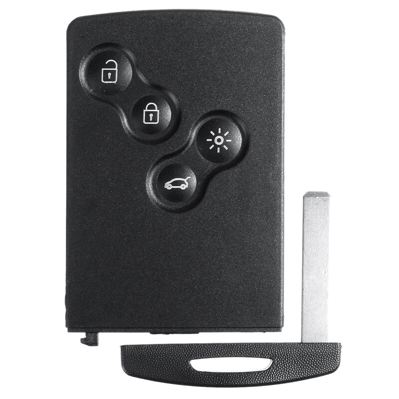 4 bouton carte à puce clé de voiture 43hz PCF7952 puce clé à distance pour Renault Megane 3 -: Default Title