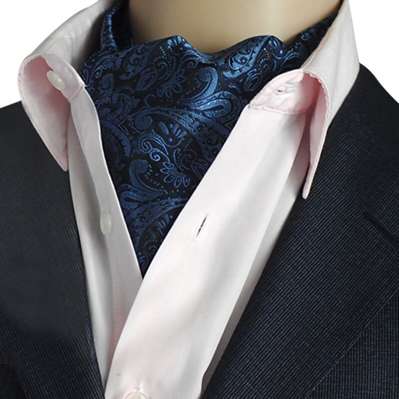 Hombres Jacquard Inglaterra traje camisa Collar negocio bufanda traje seda bufanda camisa británica Retro impreso bufandas XBFF