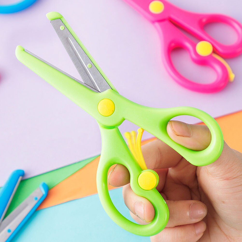 6pcs Kids Scissors Office School Craft Scissors Safety Scissors Stationary Accessories