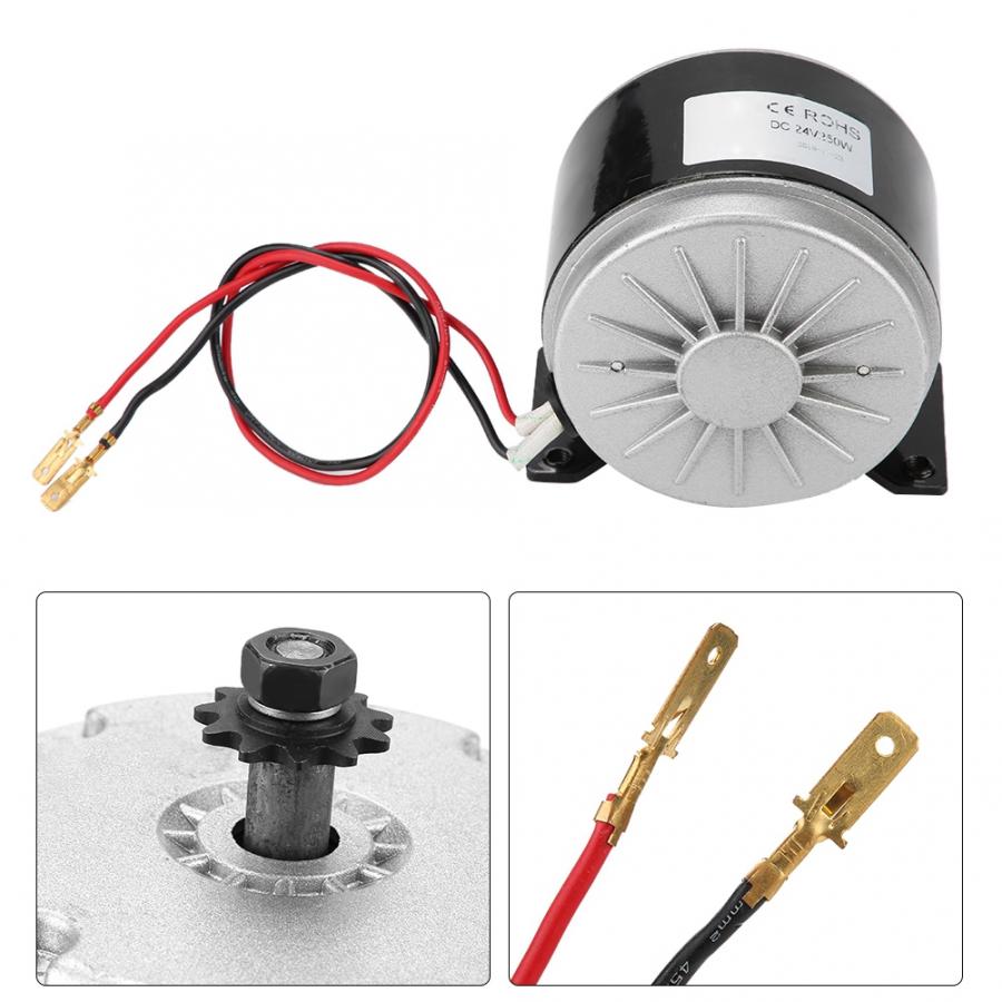 Motor coche 24v 250w 14a elektrisk scooter motor 2750 rpm kæde elektromotor til e scootere speedometer stepper ankommer