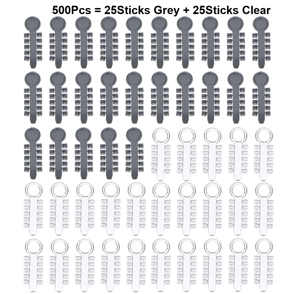 Cales de Rotation Orthodontiques Dentaires, Coussretours de Torsion à Distance, Bandes artificiel astiques pour Bretelles d'Arc, 500 Pièces = 50 Bâtons: En bois
