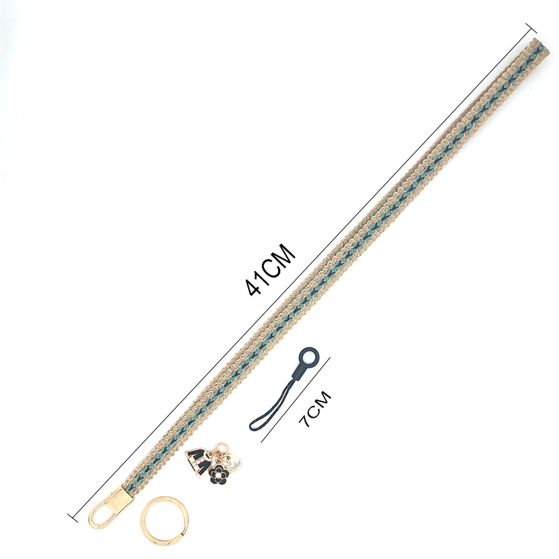 Braided neck rope accessories For iPhone 11 Charm ID card gym key USB badge holder lanyard