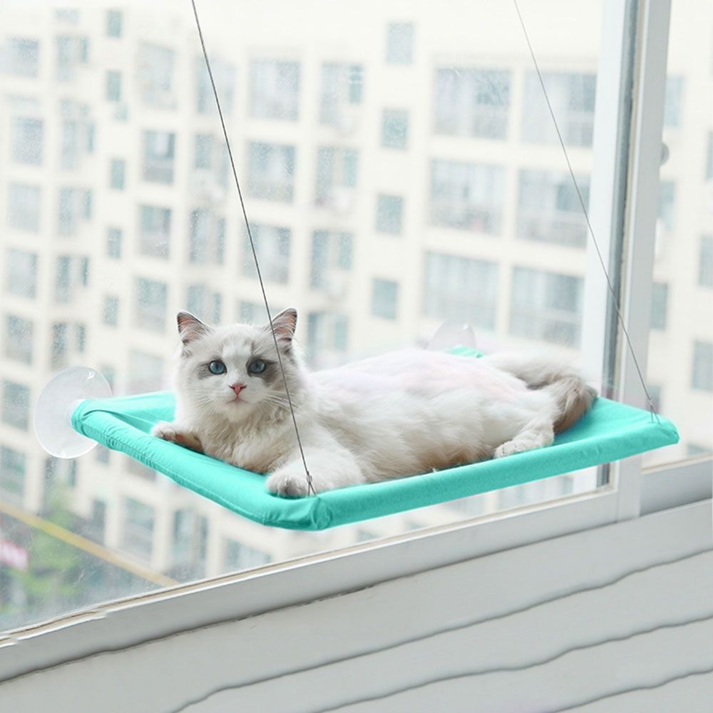 Hamac d&#39;intérieur avec fenêtre pour chat, siège solaire à 360 °, support de repos amovible, étagère permettant de gagner de l&#39;espace, lit pour chat, jusqu&#39;à 38lb: E