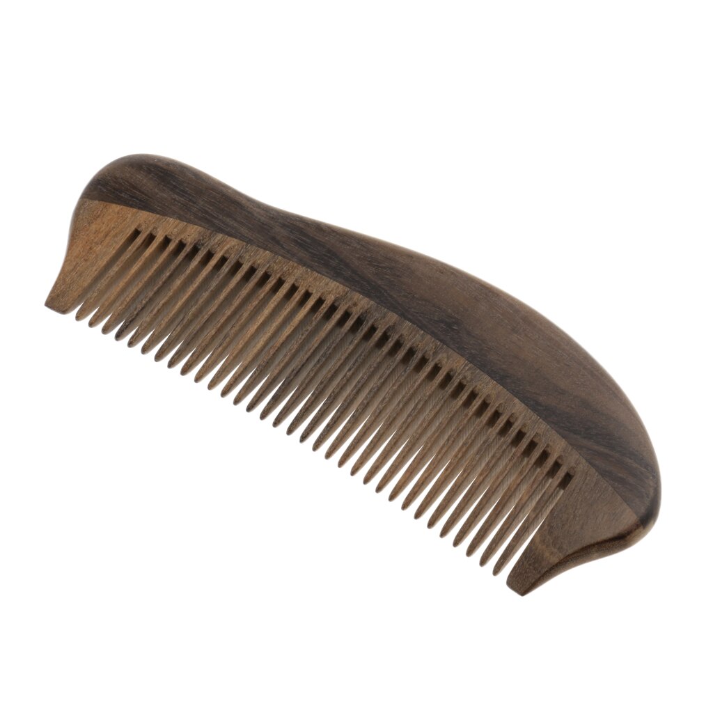 Bekväm handgjord naturlig chacate preto trä hår utjämning kam skägg mustasch grooming träborste hårbotten massage verktyg