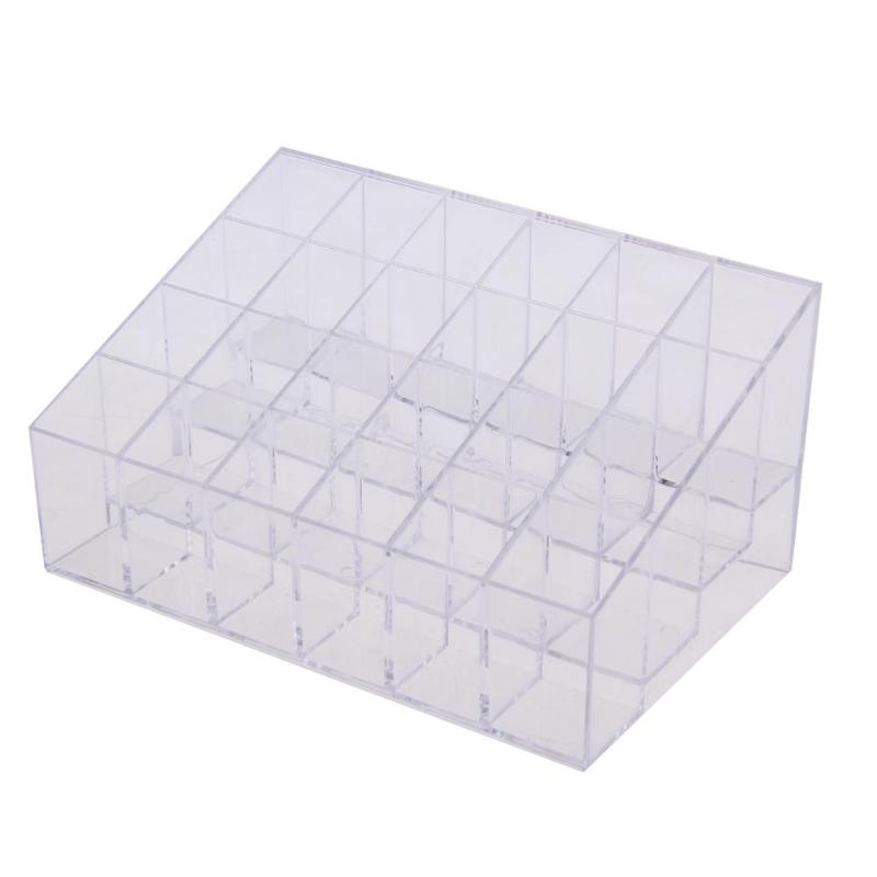 Helder acryl 24 cosmetische organizer make-up case houder display standaard opslag
