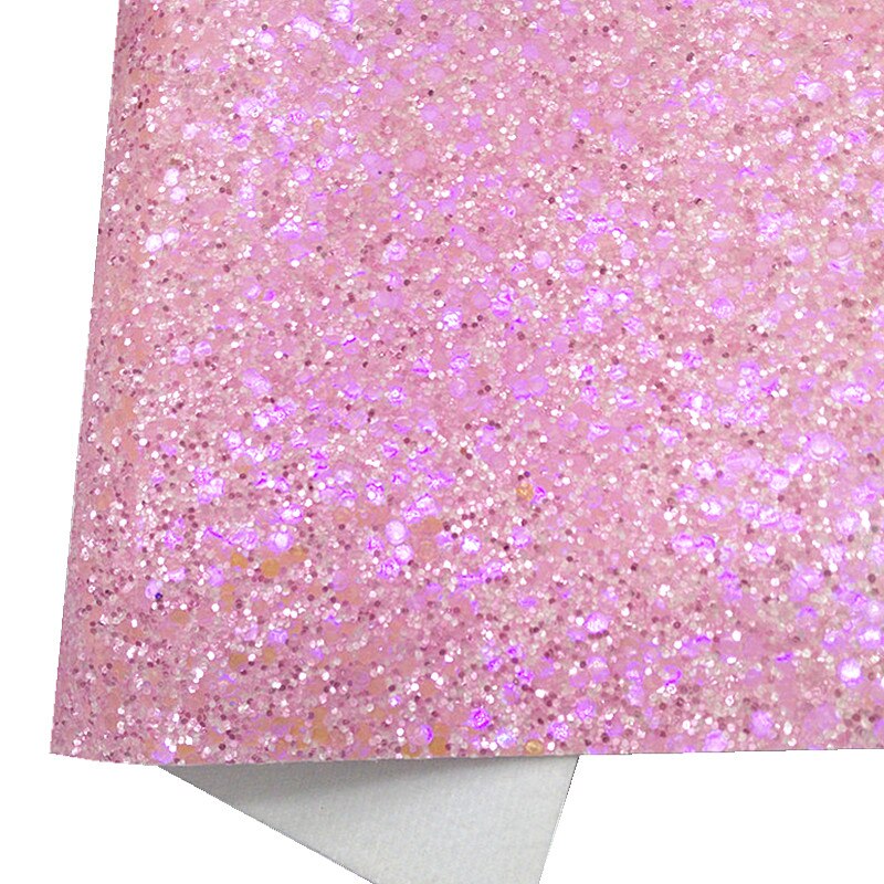 Pink Chunky Glitter Leather Leopard Velvet Fabric Pink Mirror Patent Synthetic Leather Vinyl Fabric For Bows DIY 21x29CM Q737: 10