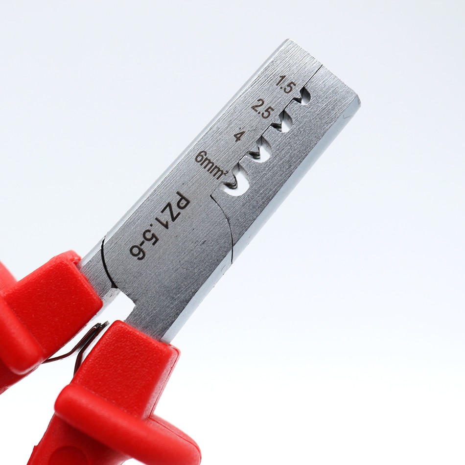 Pinzas de prensado pequeñas pz1.5-6 estilo de Alemania para terminales aisladas y sin casquillos aislados, herramientas de mano pz 0,25-0,5