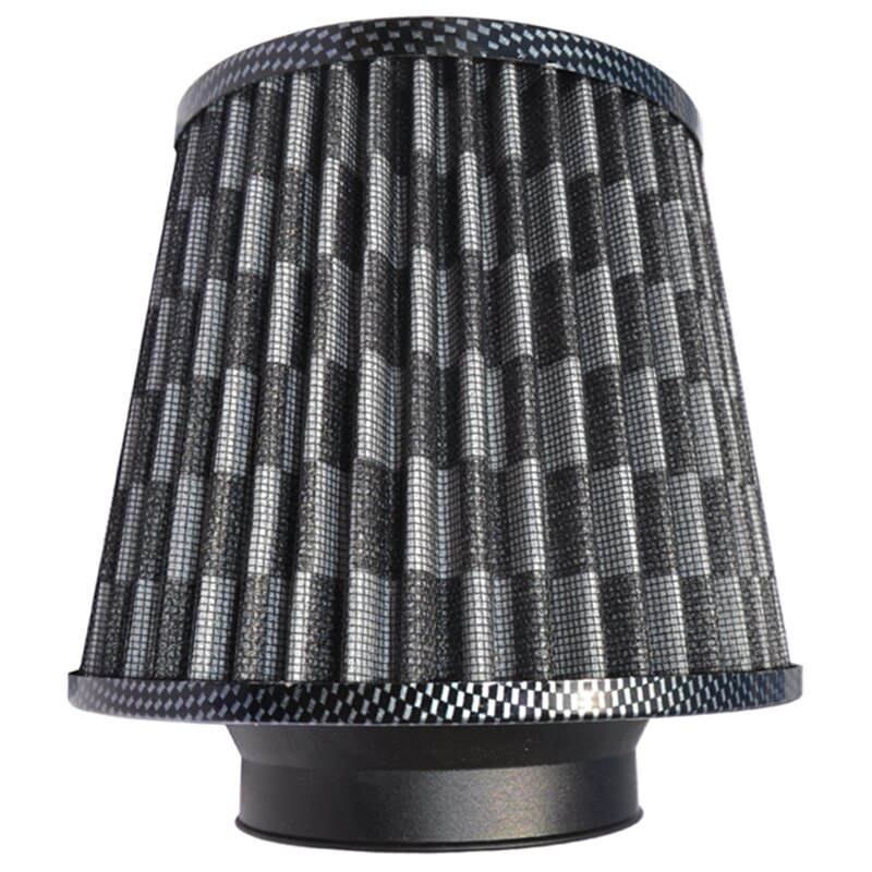 Universal 76mm filter cold air intake air filter cone air intake filter 3'' car breather air intake cleanser filter: Black2