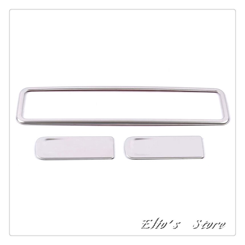 Decoración Para el coche, 3 uds., Panel trasero Interior de acero inoxidable, cubierta de copa de agua embellecedora para Mercedes-Benz Clase A (W177): silver