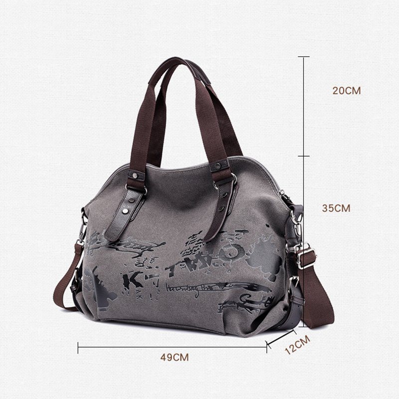 Canvas Tassen Voor Vrouwen Mode Graffit Toevallige Handtas Grote Capaciteit Canvas Schoudertas Crossbody Tassen 2022 Sac A Main muje