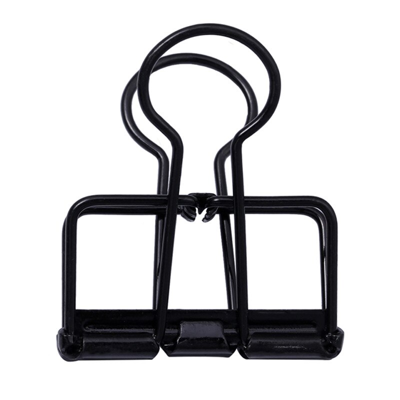 Dailylike 1PC Colorful Binder Clip Creasing Edges Metal Clip File Clips for School Office Medium Paper Clip Bookbinding Tool: G