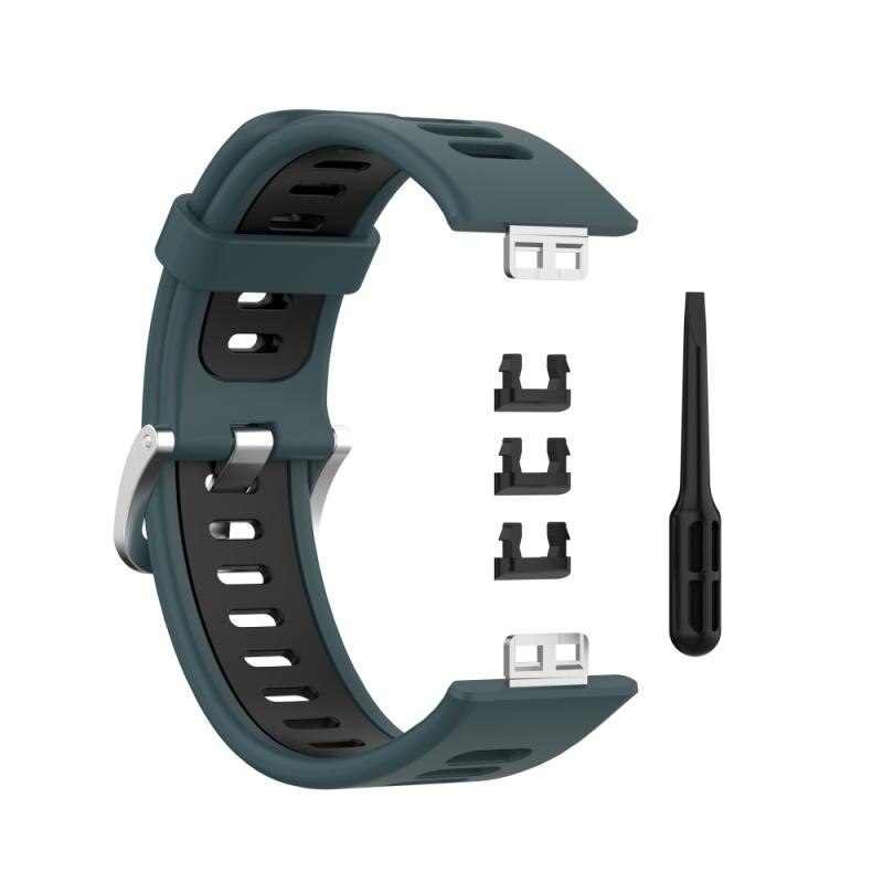 Geeignet für Huawei Uhr Fit Schnalle Silikon Strap Edelstahl Kopf Korn Einfache Feste Farbe Sport Armband Zubehör: 04