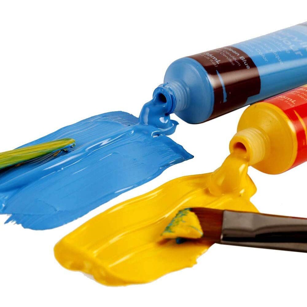 12/18/24/36 Colors 36ml Acrylic Paint Set Metallic Perfect for Canvas Wood Fabric Leather Cardboard Paper MDF Crafts