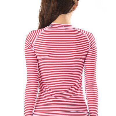 Korean Women,s Swimwear Summer Beach Rash Guard Long Sleeve Shirt- R517