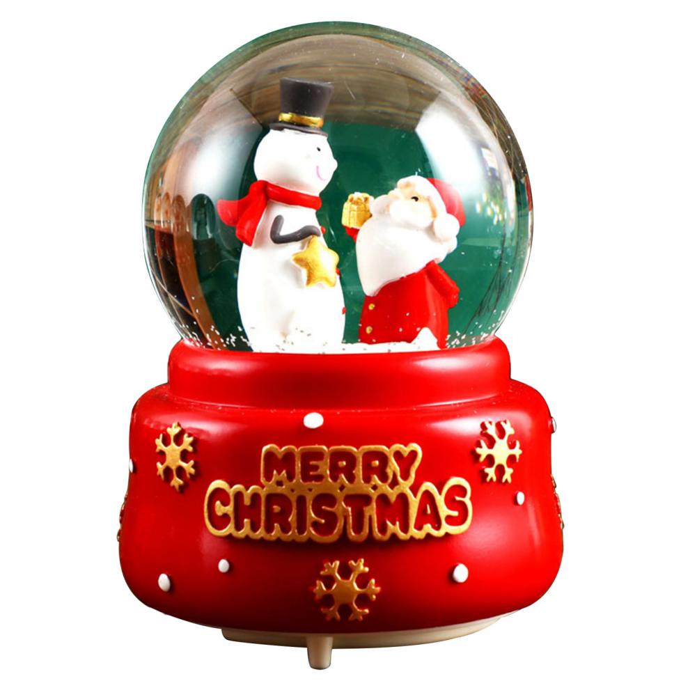 Desktop Decor Cute Christmas Glass Snow Globe Ornament Display Christmas Snow Globe Christmas