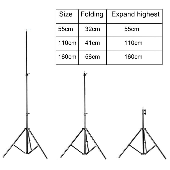55 センチメートル 110 センチメートル 160 センチメートル三脚ライトスタンド写真スタジオ三脚リングライトスタンドフラッシュ撮影ライトソフトカバー携帯電話