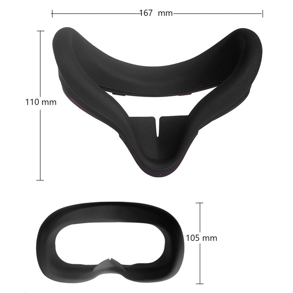 Soft Anti-sweat Silicone Eye Mask Case Cover Skin for Oculus Quest 2 VR Glasses Face Eye Cover Pad