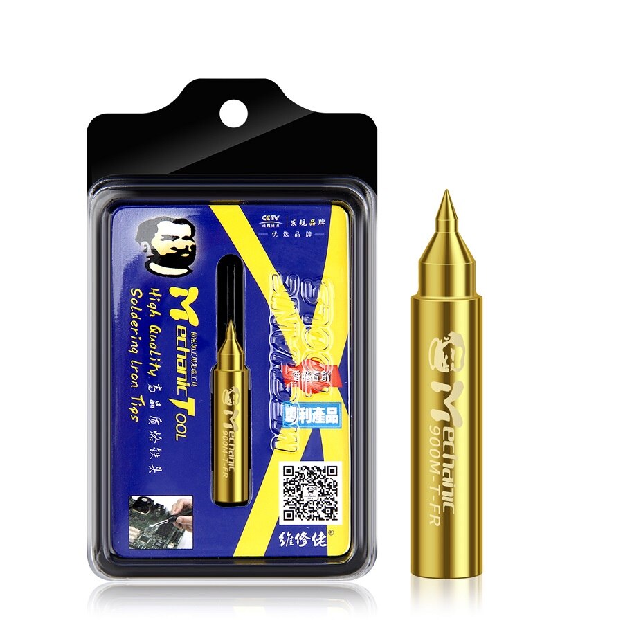 MECHANIC 900M-T-FC/FR Pure Copper Electric Soldering Iron Tip Welding BGA Solder Cellphone Fingerprint Repair Station Tool Kits: 900M-T-FR