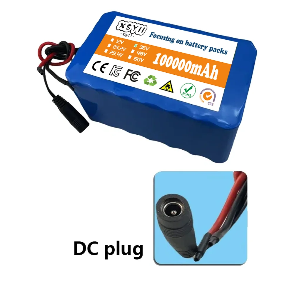24V 7S4P 18650 Battery 100Ah 100000mAh for Electric Wheelchairs Rechargeable Lithium-ion Battery Pack + 29.4V Charger
