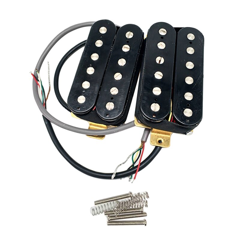 Electric Guitar Neck and Bridge Pickup Set Double Coil Humbucker Pickups for Electric Guitar Pickup Replacement: Default Title