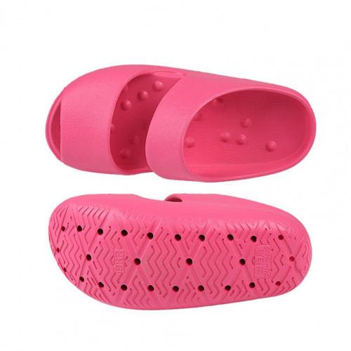 1 Paar Eva Antislip Swing Slippers Wedge Sandalen Sport Fitness Massage Schoenen Chinese Acupressuur Therapie Voet Massager Schoenen: Rose Red